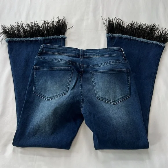 For the Republic Feather Hem Flare Leg Jeans - Picture 4 of 5